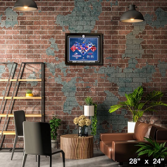 Toronto Blue Jays 16" x 20" Framed with Pin 2025 American League Champions Collage 28" x 24"